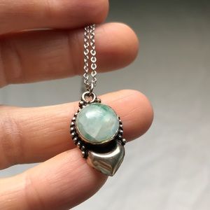 Rainbow Moonstone 925 sterling silver pendant